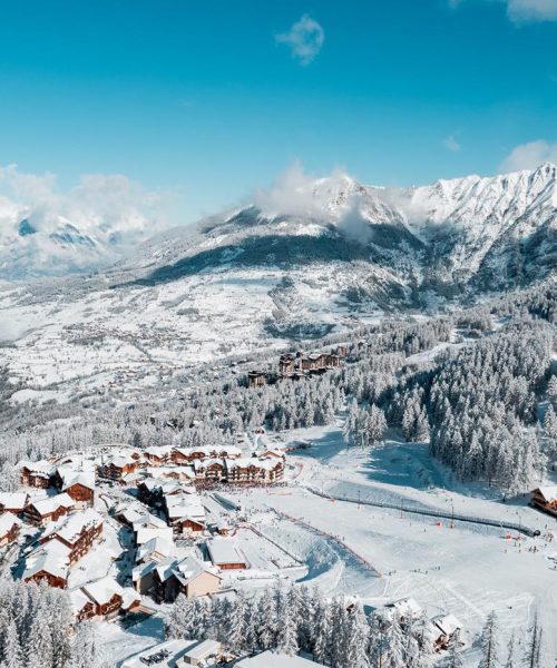 KAL - vue drône les Orres hiver